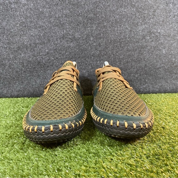 Mens Fashionable Breathable Mesh Casual Minimalist Shoes Size 13 Olive Green Tan main image 8